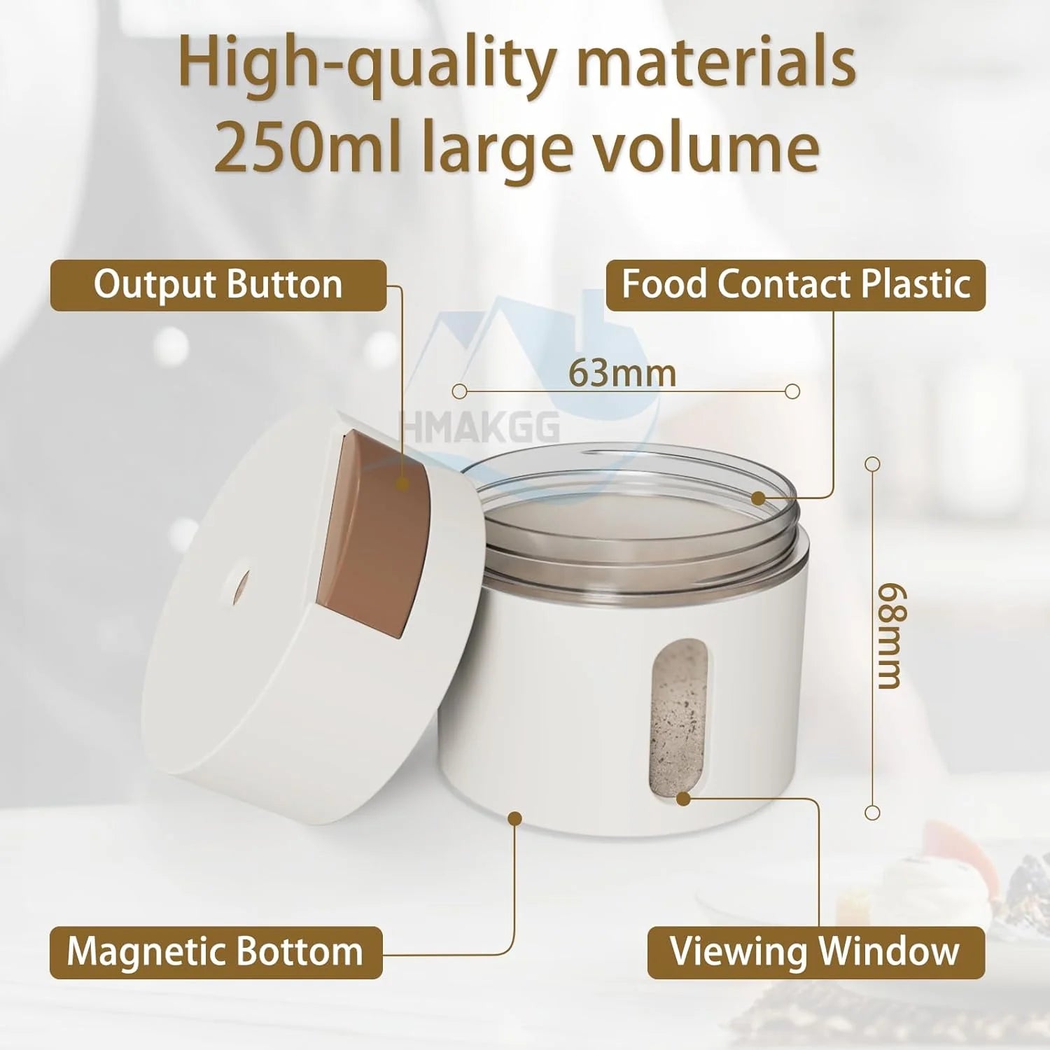 Wall Mounted Magnetic Seasoning Box -  6 Pcs Set