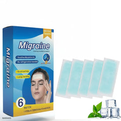 Migraine Cooling Headache Patch with Menthol & Camphor - 6 pcs