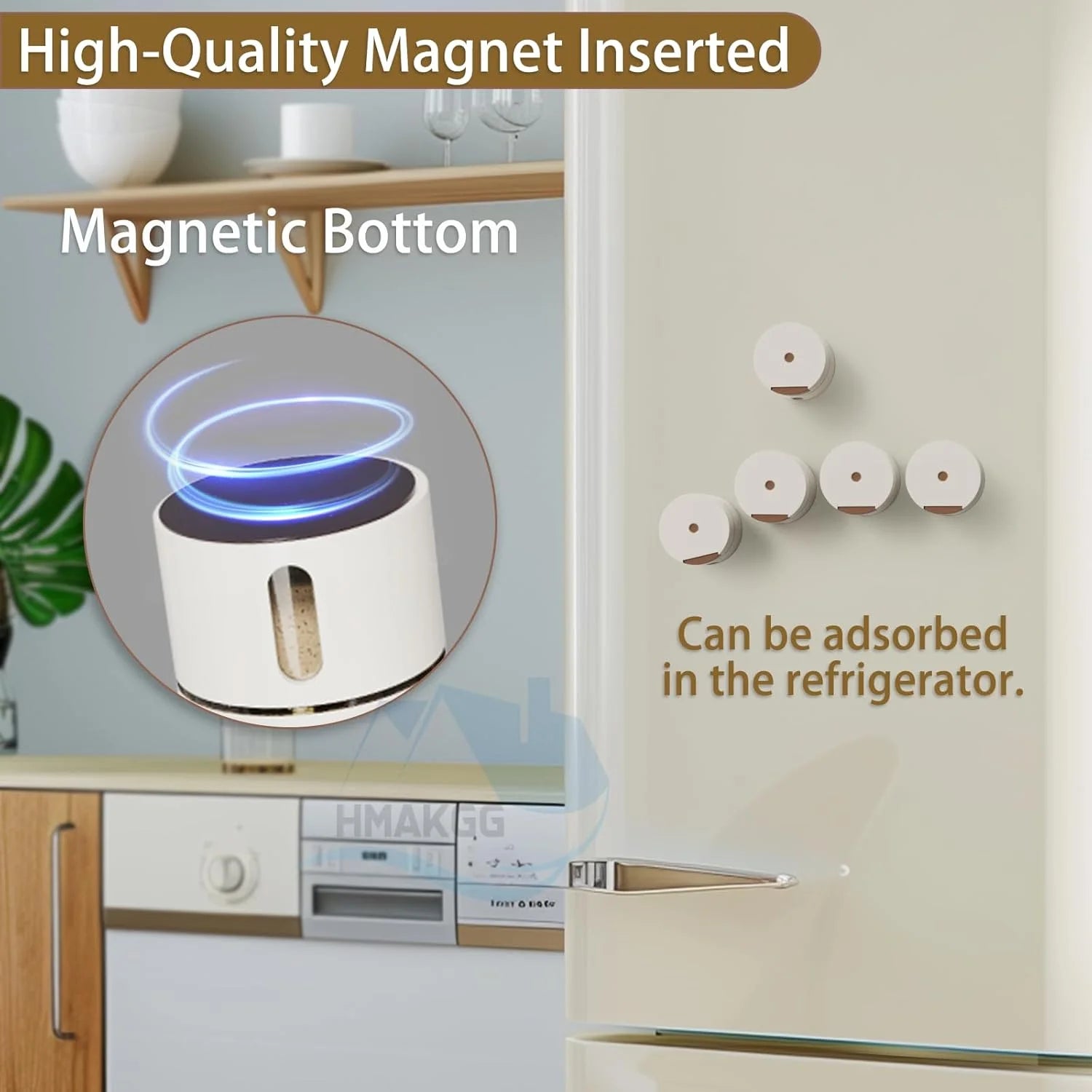 Wall Mounted Magnetic Seasoning Box -  6 Pcs Set