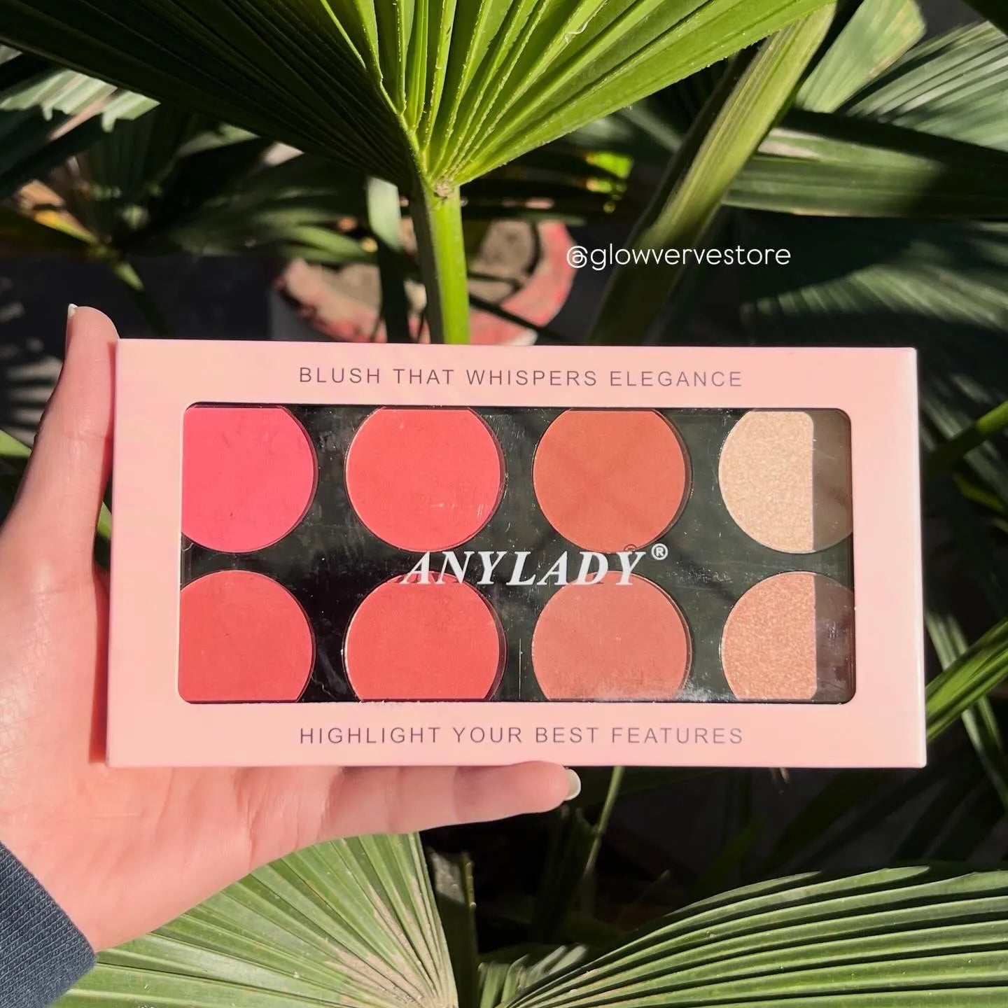 ANYLADY Professional Cosmetics 8-Colour Blush & Highlighter Kit