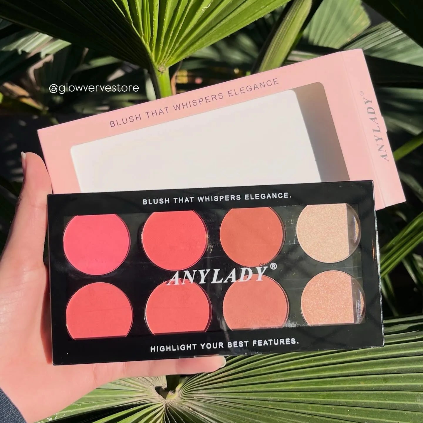 ANYLADY Professional Cosmetics 8-Colour Blush & Highlighter Kit