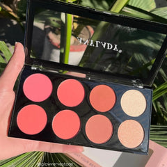 ANYLADY Professional Cosmetics 8-Colour Blush & Highlighter Kit