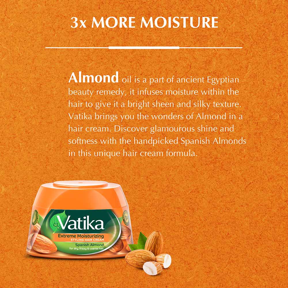 Vatika Naturals Almond Styling Hair Cream - 140ml