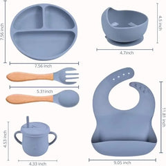 Anti-Slip Silicone Baby Feeding - 7 Piece Set