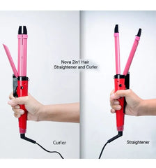 Nova 2-in-1 Professional Hair Curler & Hair Straightener