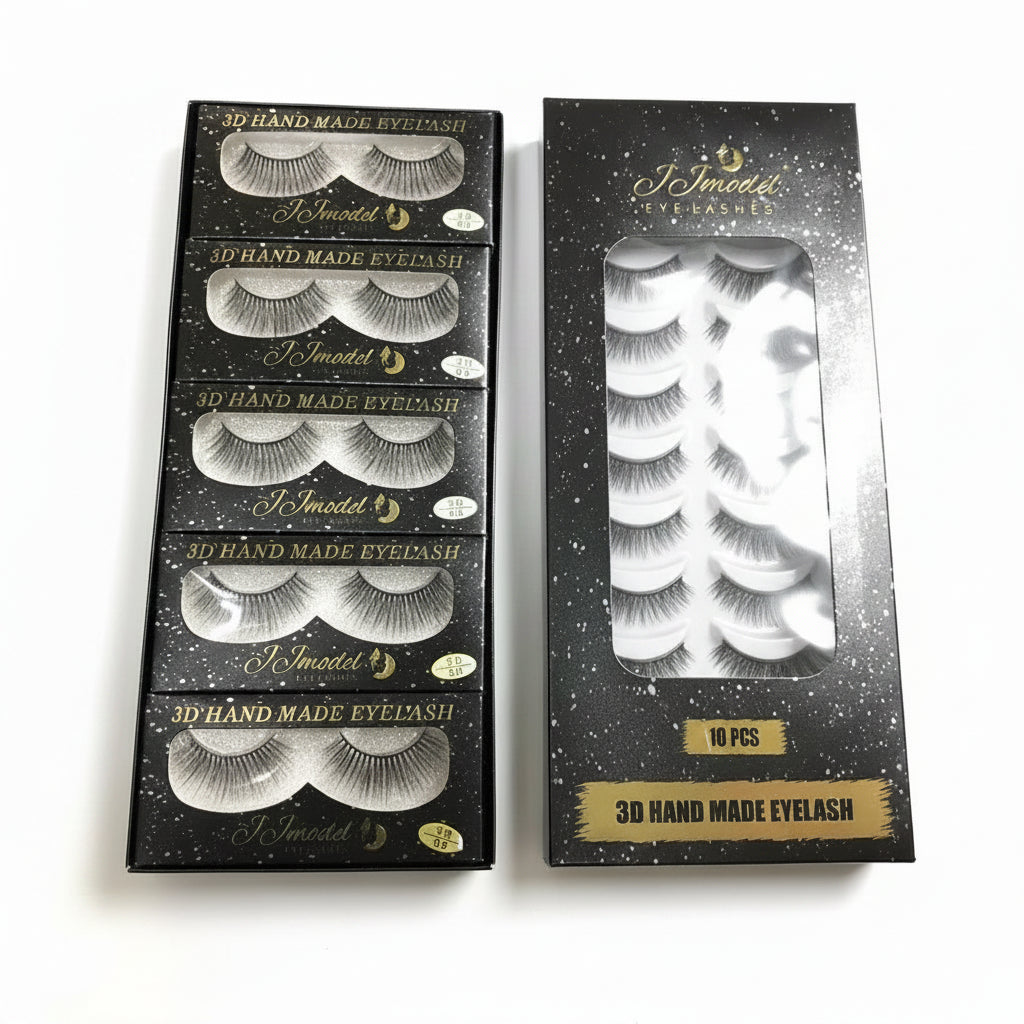 JJ Model 3D Hand Made Eyelashes - 10 Pcs