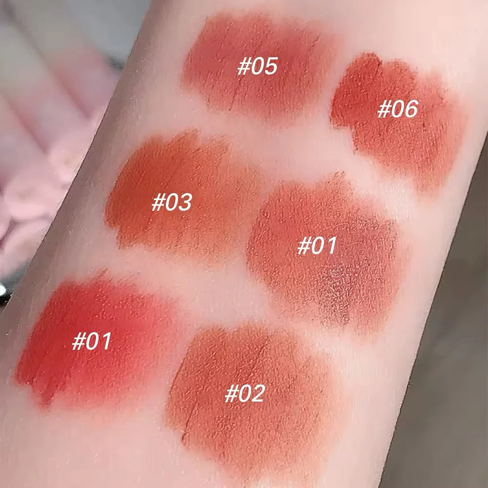 Gege Bear - Cartoon Matte Lip Gloss - 6 Pcs Set