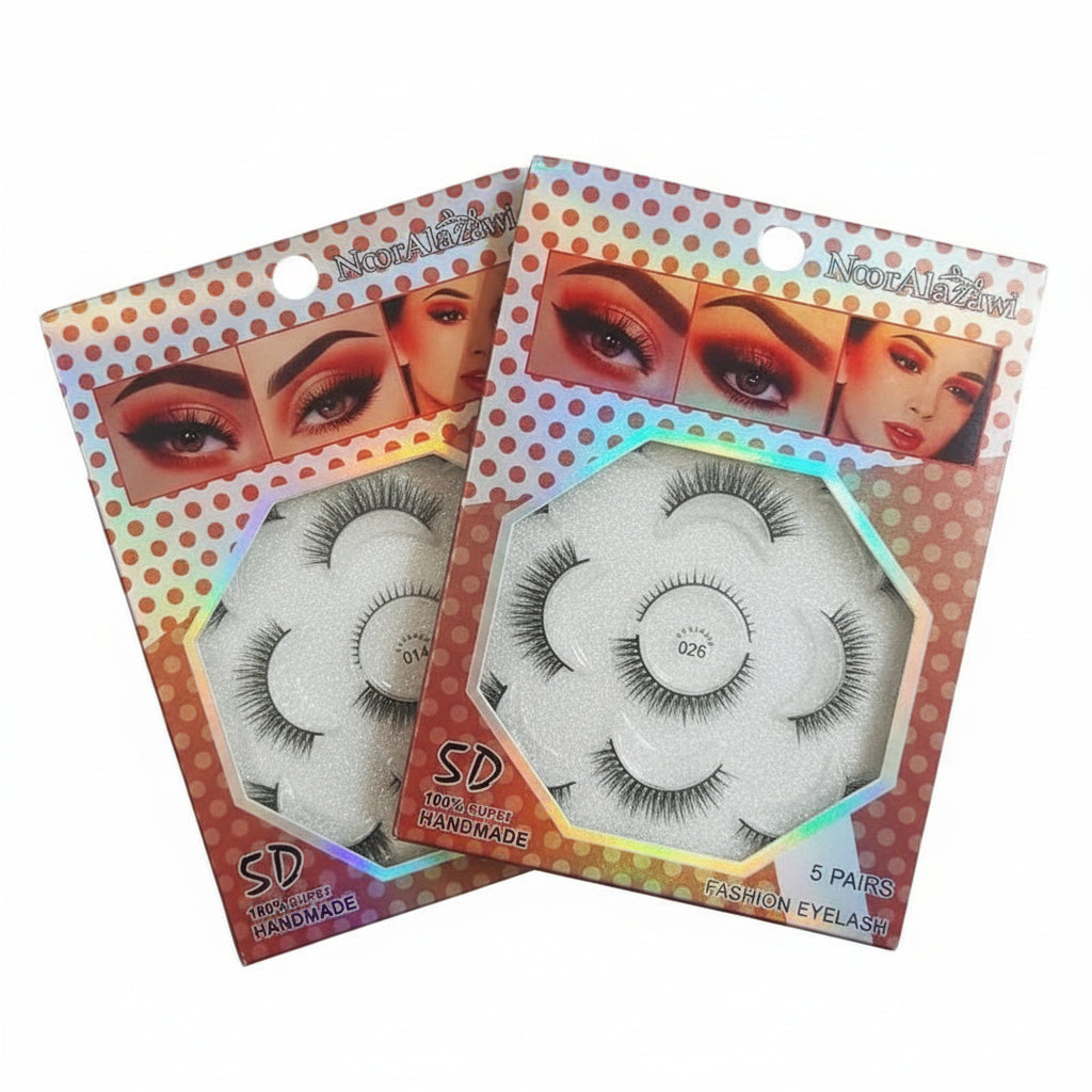 NoorAlažawi 5D Handmade Eyelashes - 5 Pairs
