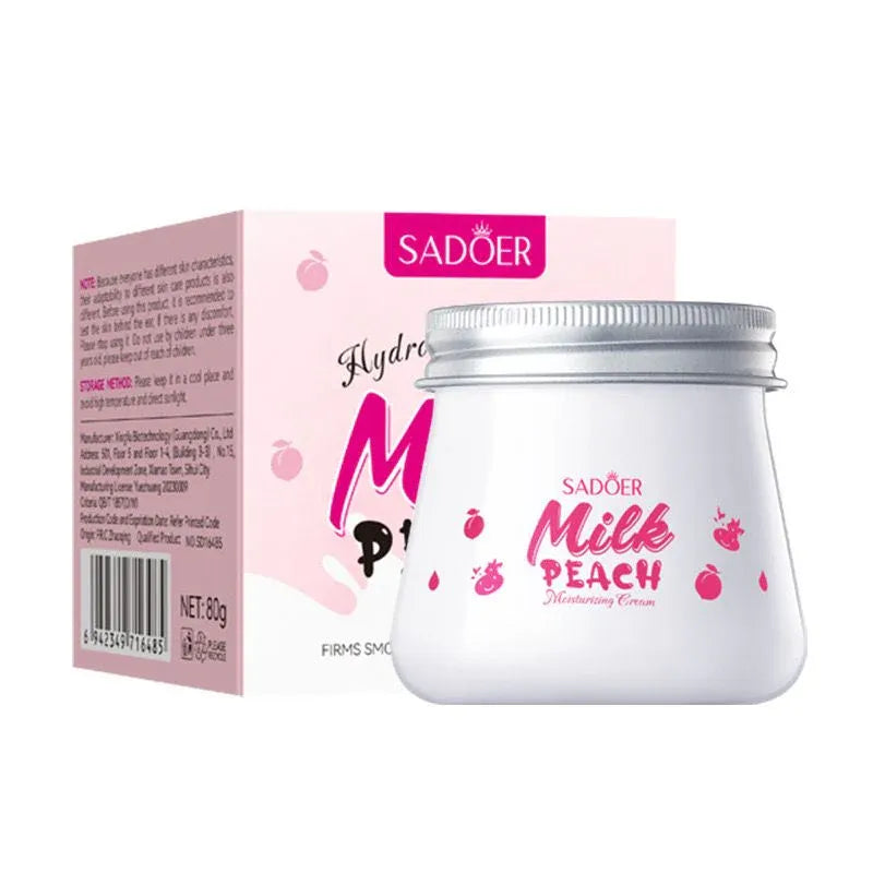 Sadoer Hydro Boost Milk Peach Whitening Moisturizing Face Cream - 80g