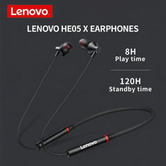 Lenovo HE05X Wireless Bluetooth Neckband Earphones