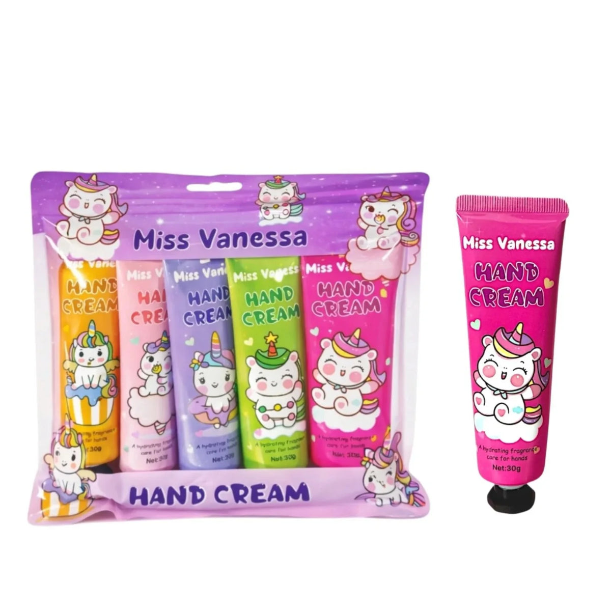Miss Vanessa Hand Creams - 5 Pcs Set - Each 30g