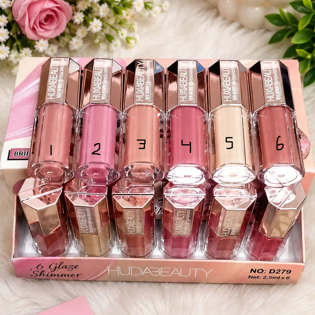 HUDABEAUTY Glaze Shimmer Nude Lip Gloss