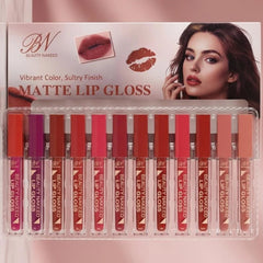 BN Beauty Velvet Naked Matte Lip Gloss - 12 Pcs Set