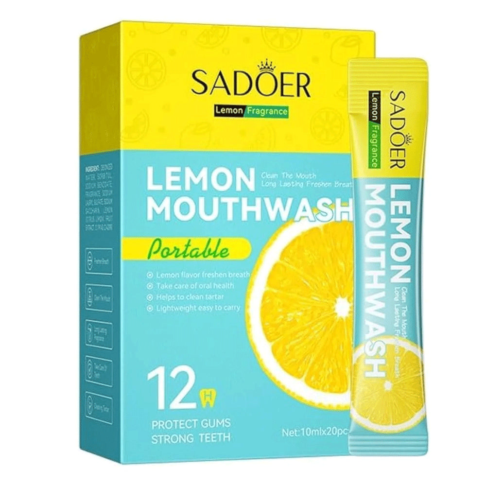 Sadoer Lemon Portable Mouth Wash Box - 12pcs
