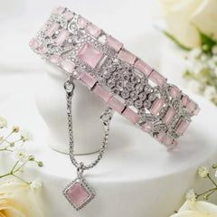 Stainless Steel silver-toned openable statement bracelet - Each