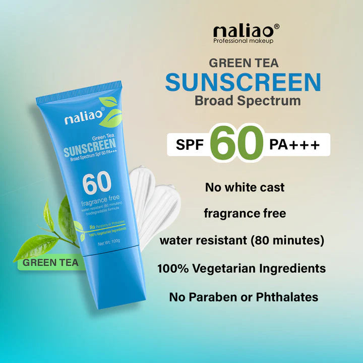 Maliao Fragrance Free Green Tea Sunscreen - 100g