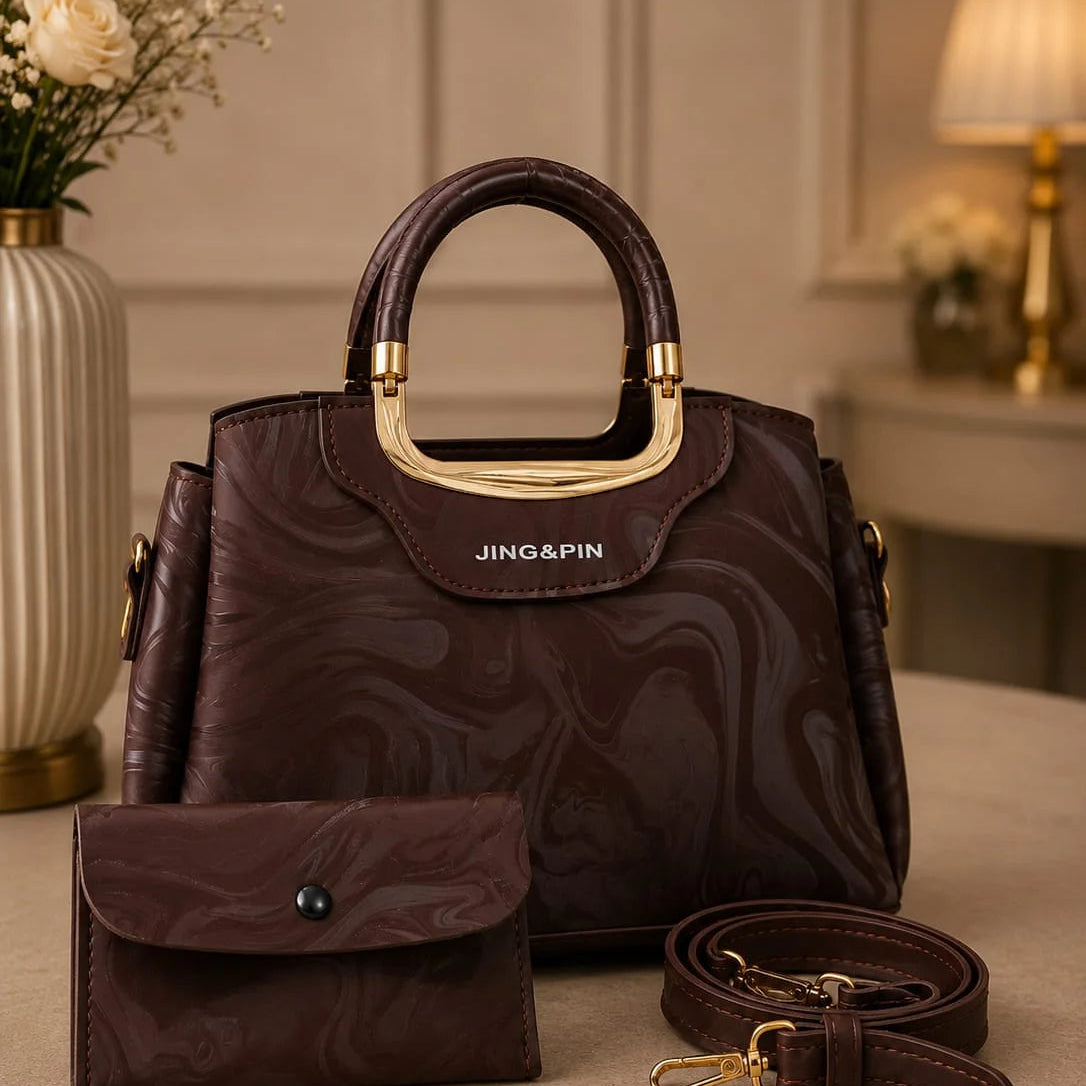 Jing & Pin marble-patterned handbag - Each