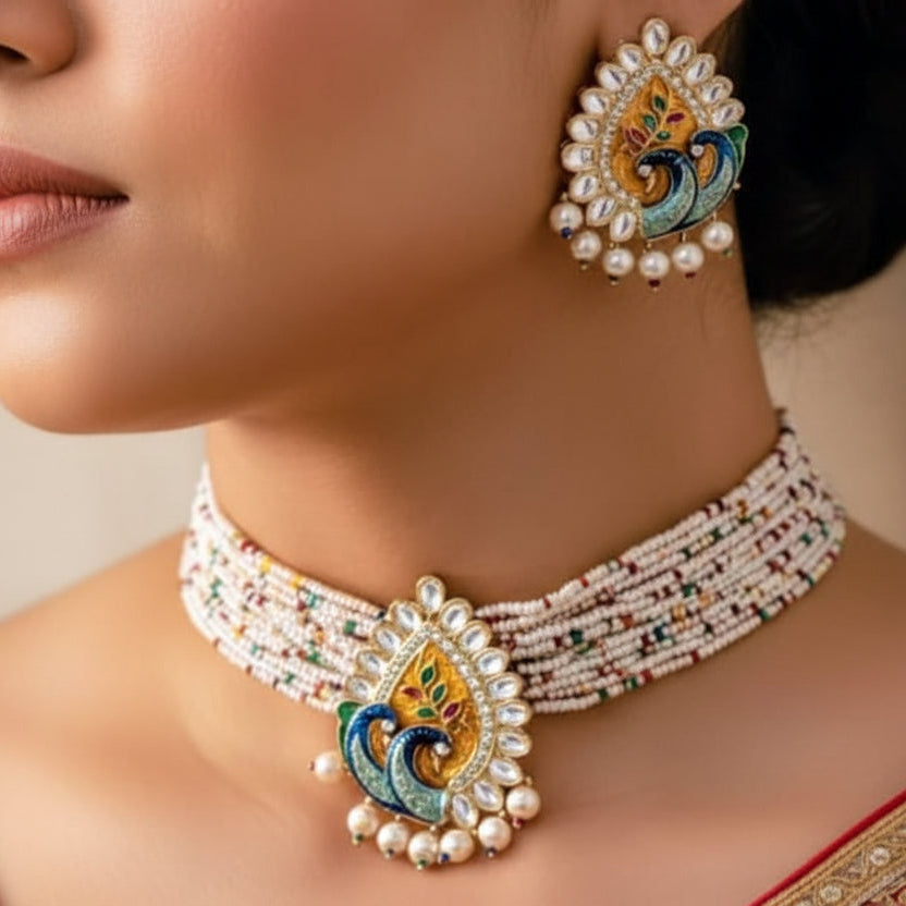 Peacock Choker Set