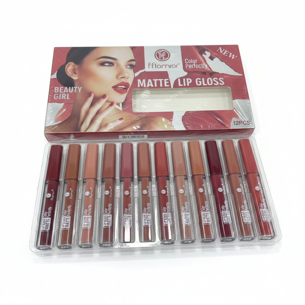 12 Pcs FFlomror Matte Lip Gloss Pack of 12