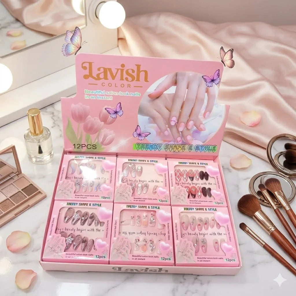 Lavish Color Trendy Shape Press-On Nails