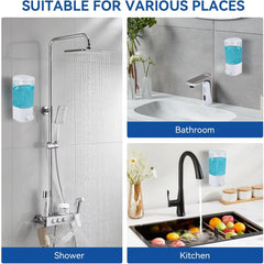 Wall Mount Liquid Soap & Lotion Dispenser for Bathroom & Kitchen - 500ml