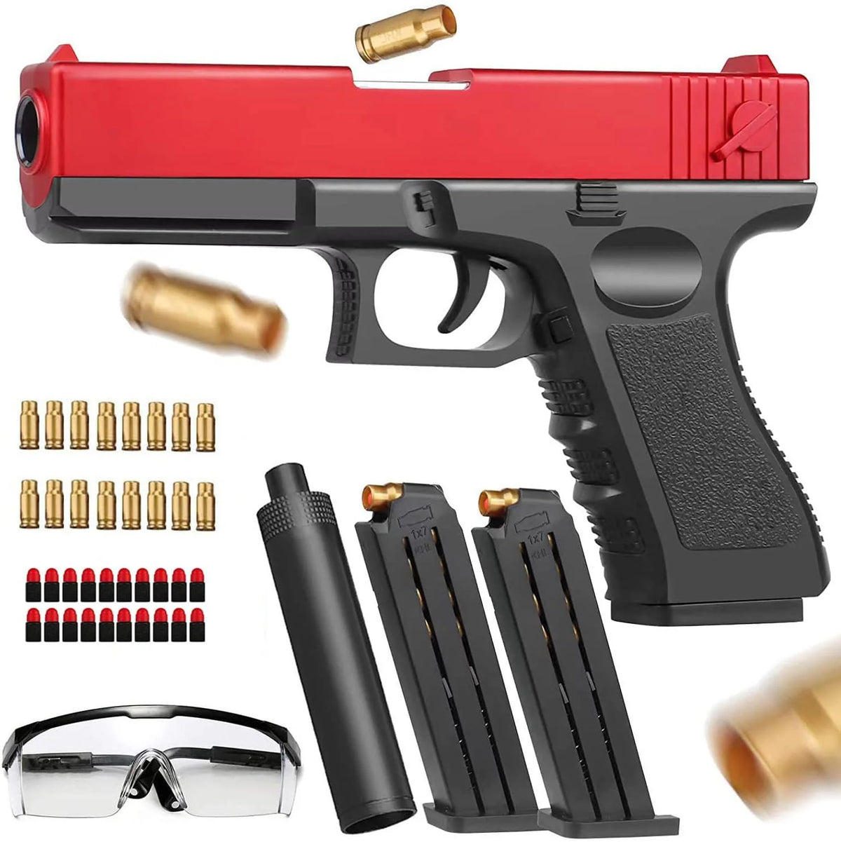 Soft Bullet Toy with Shell Ejection Magazine