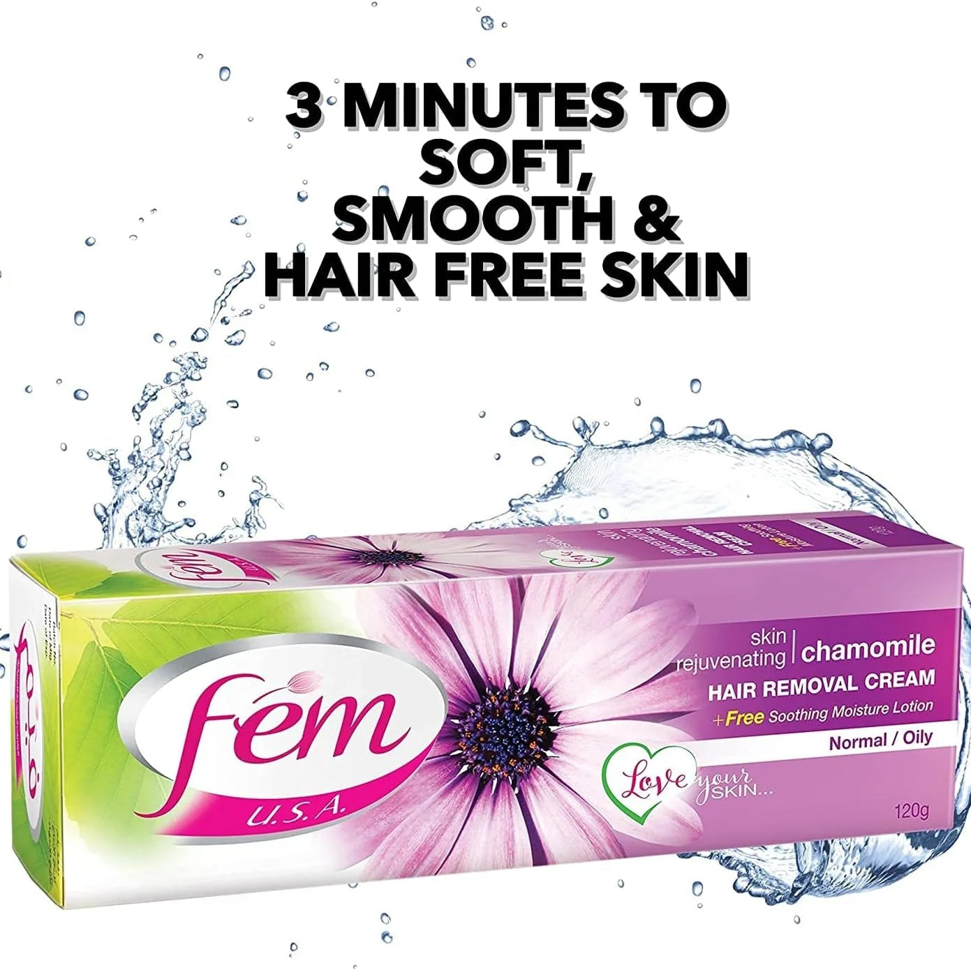 FEM USA Hair Removal Cream with Rejuvenating Chamomile - 120g