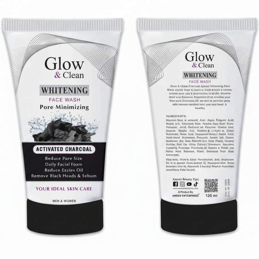 Glow & Clean Whitening Activated Charcoal Face Wash - 120ml