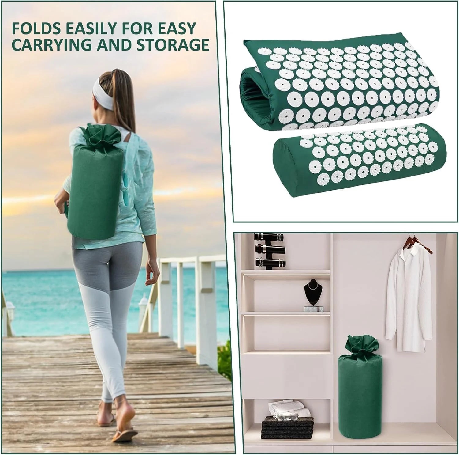 Acupressure Mat and Pillow Set