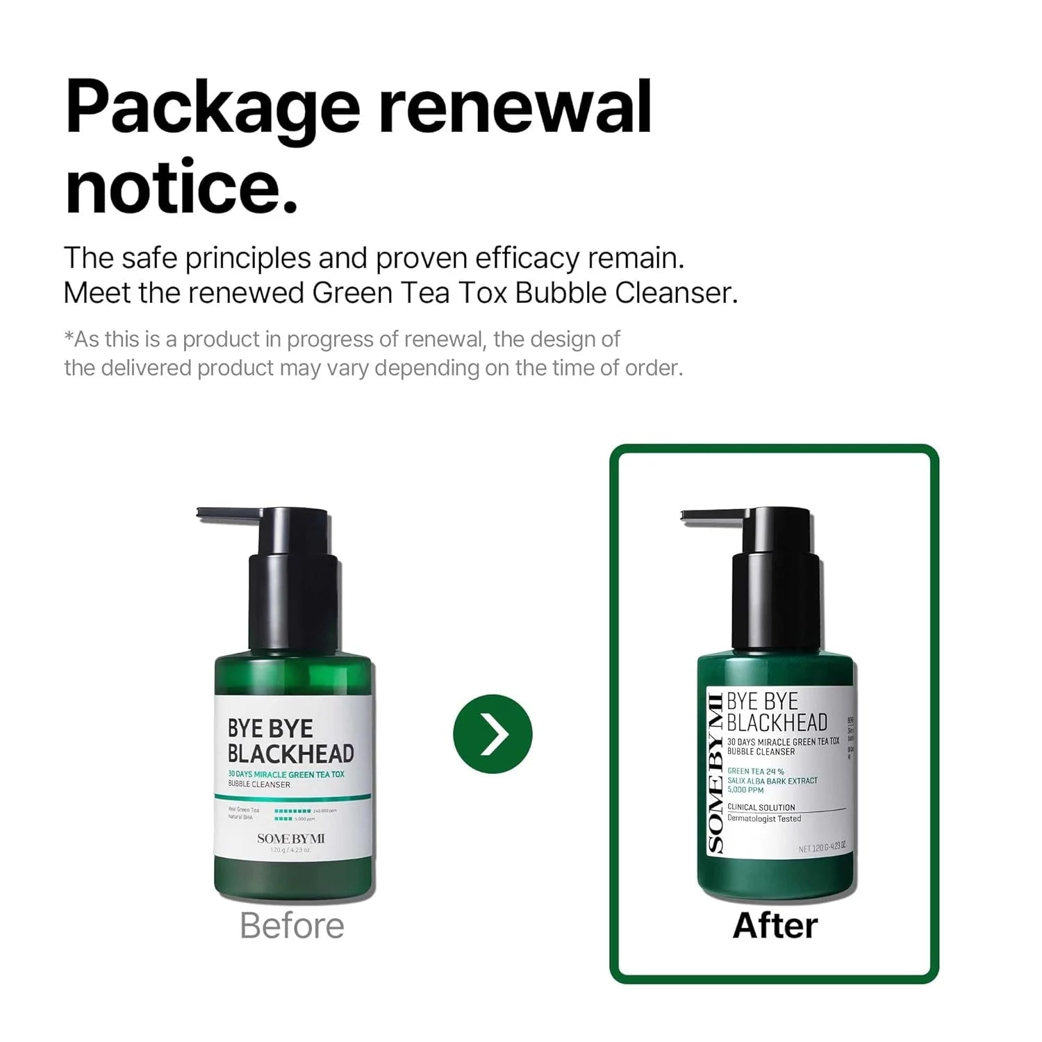 Some By Mi Bye Bye Blackhead 30 Days Miracle Green Tea Tox Bubble Cleanser - 120g