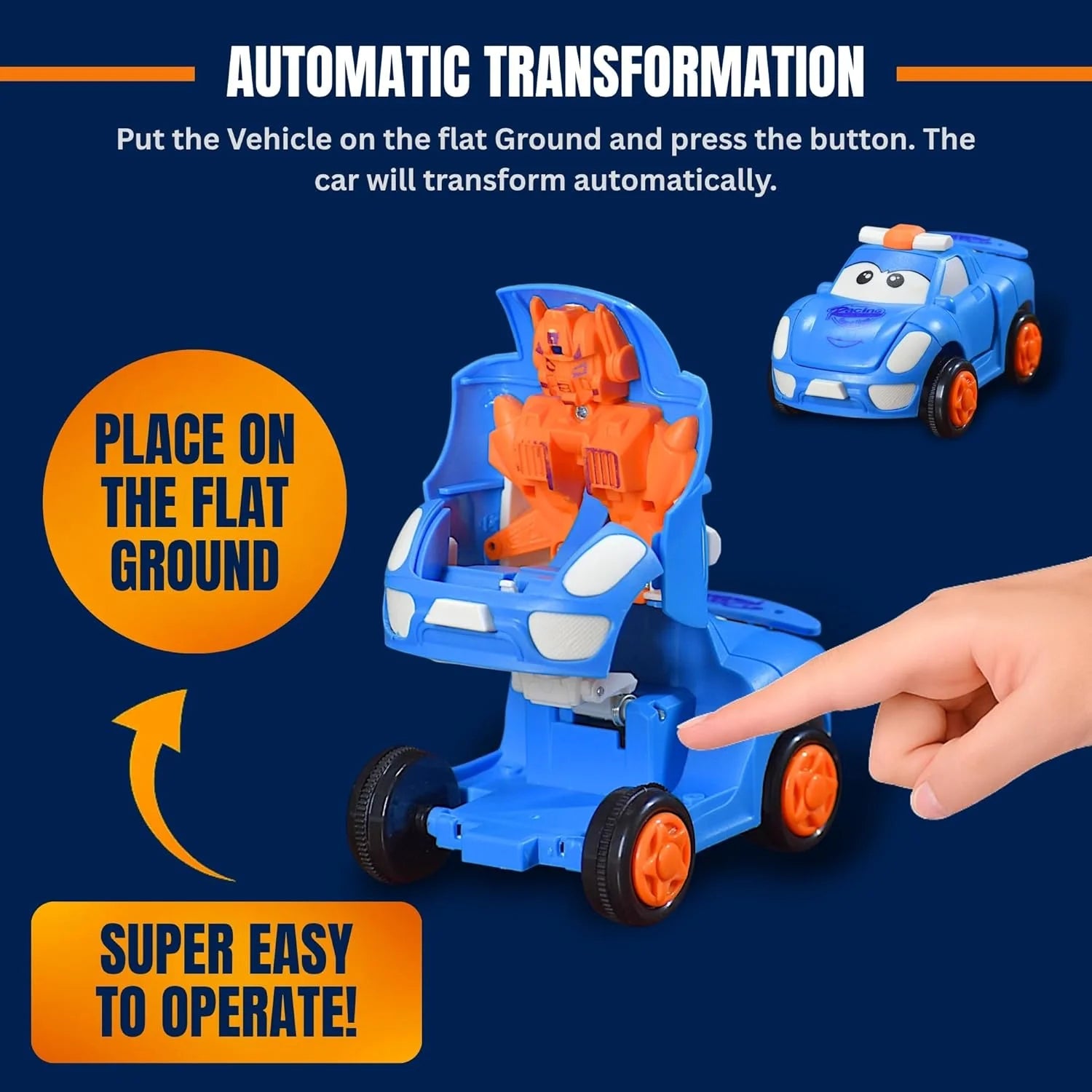 Transforming Toy Car – 2-in-1 Robot & Car Toy for Boys & Girls