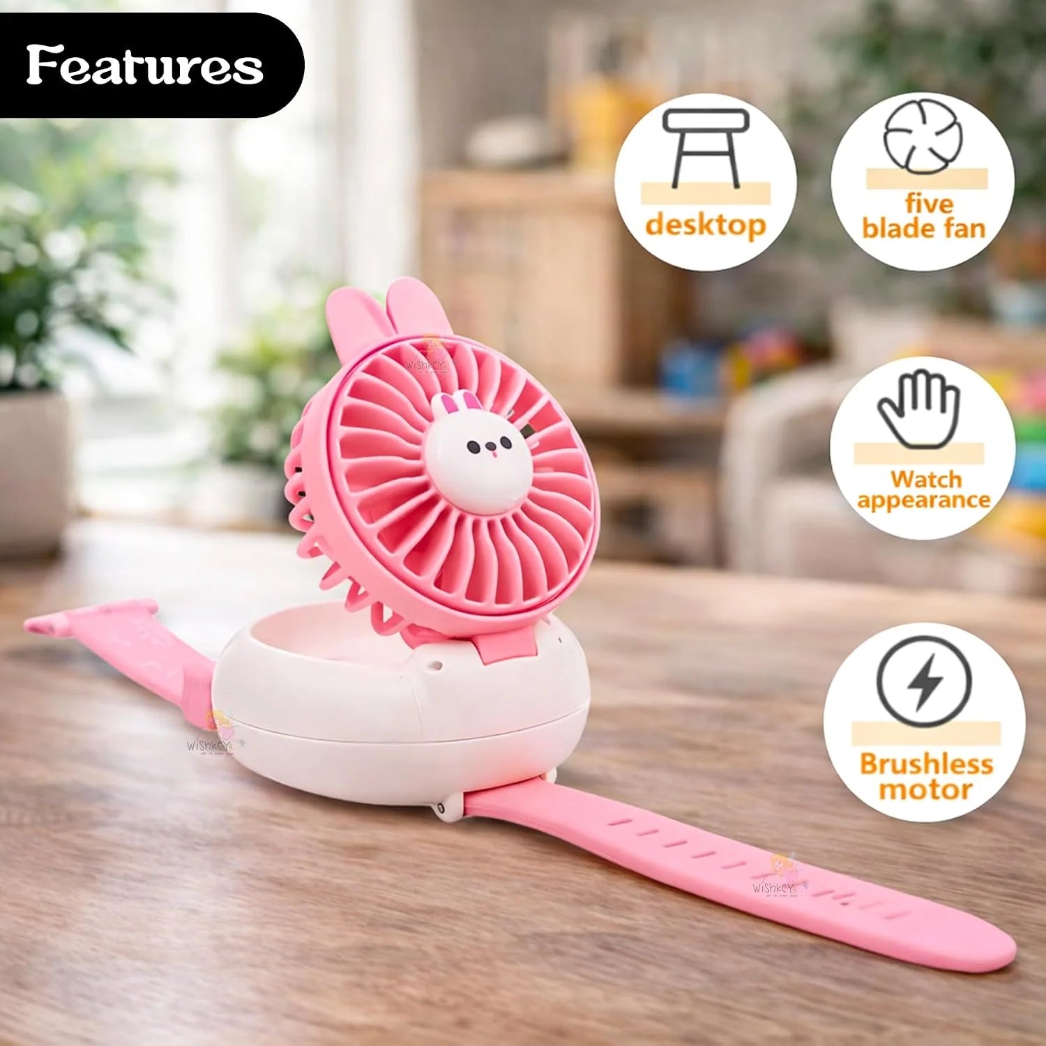 Kids Wrist Watch Fan USB Rechargeable Portable Mini Fan