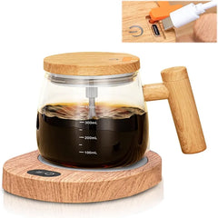 Self-Stirring Glass Coffee Mug – Electric High-Speed Mixing Cup - 400ml