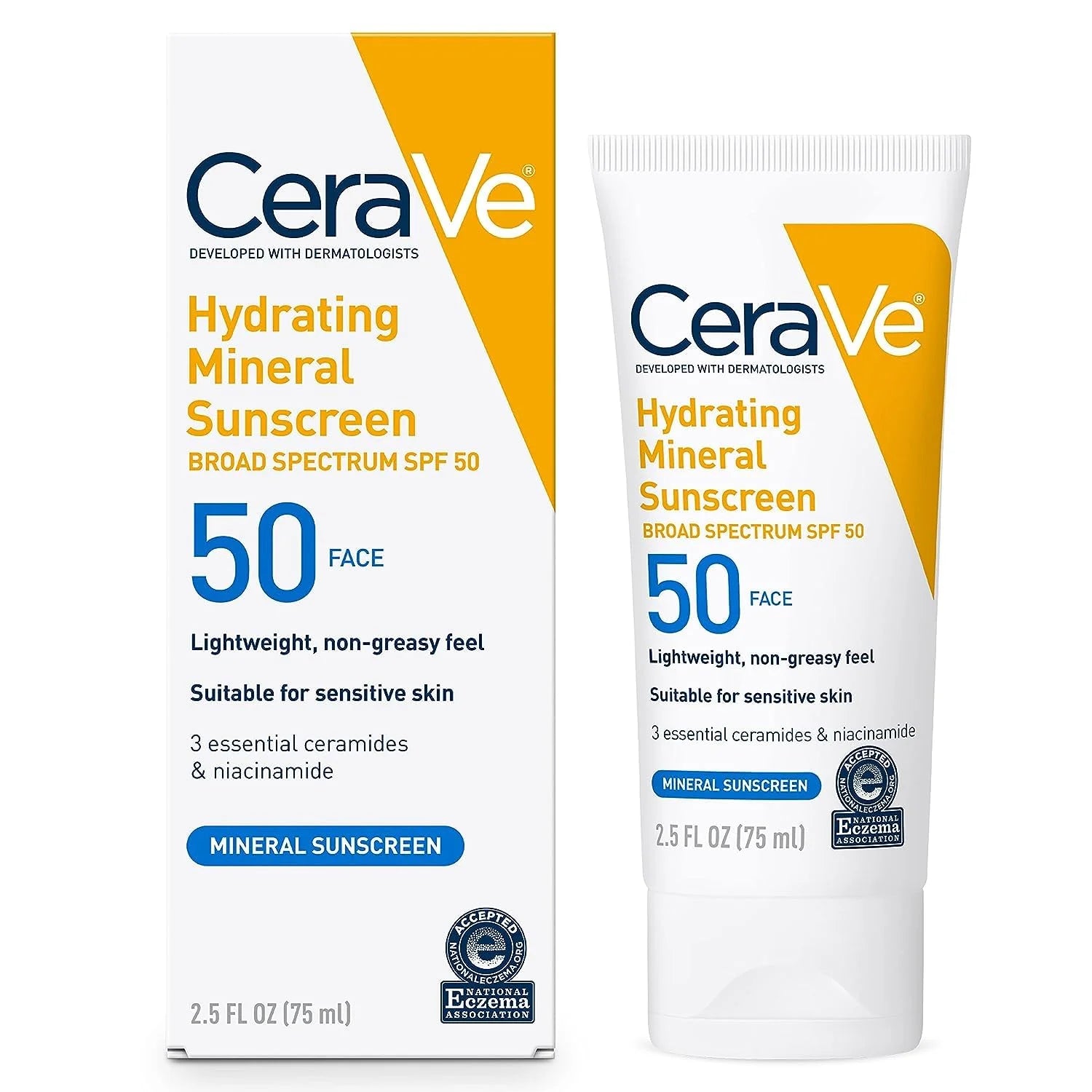 Cerave Hydrating Mineral Sunscreen SPF 50 Face Lotion - 75ml