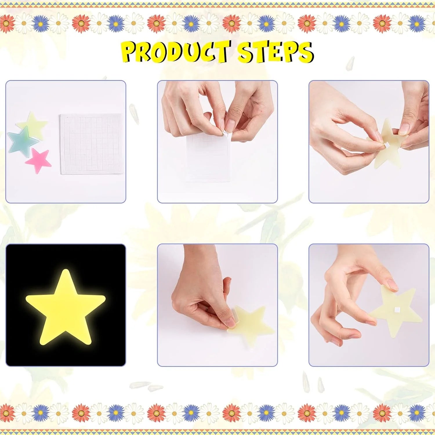 Outus Colorful Glow in The Dark Luminous Stars