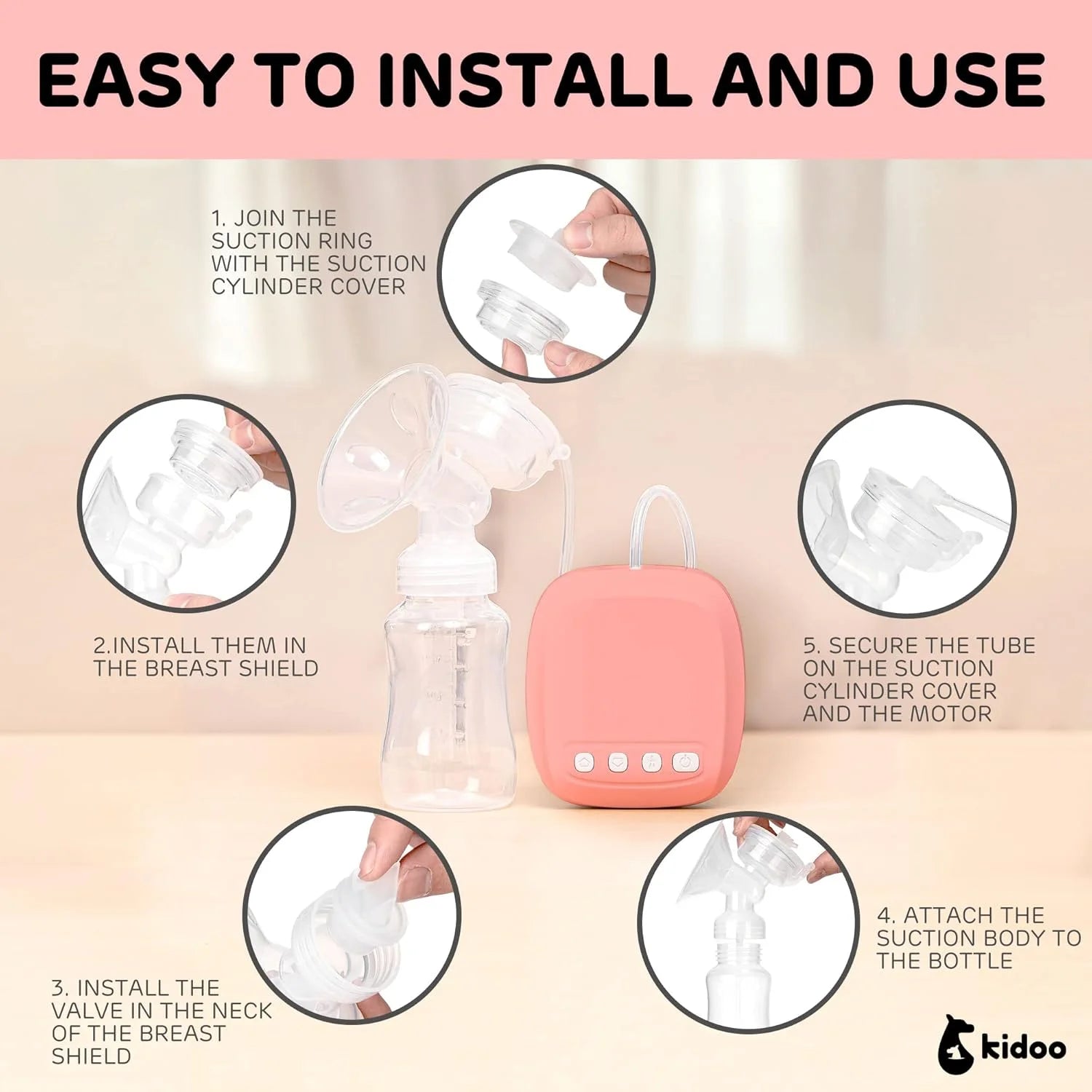 Electric Breast Pump for Soft, Comfortable and Fast Extraction