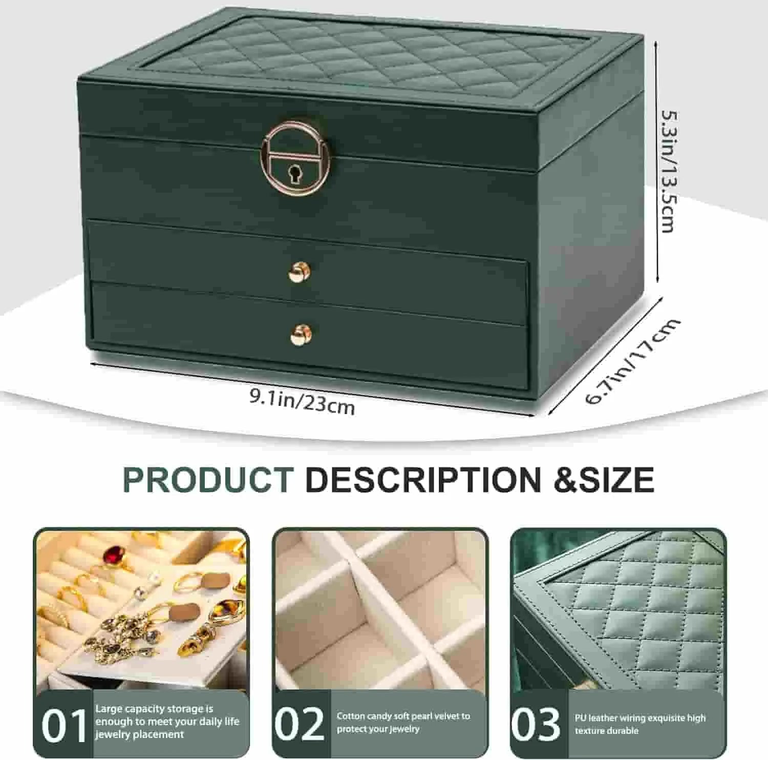 Double-Layer Jewelry Storage Box - Each