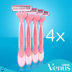 Gillette Simply Venus 3 Blade Disposable Razors - 4 Pack