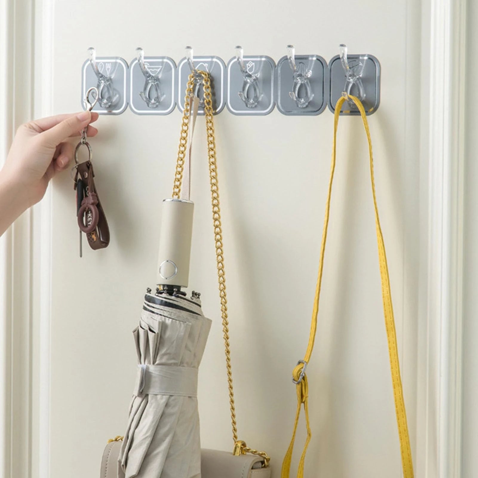 Multipurpose Wall Mounted Hook - Pack Of 6