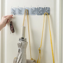 Multipurpose Wall Mounted Hook - Pack Of 6