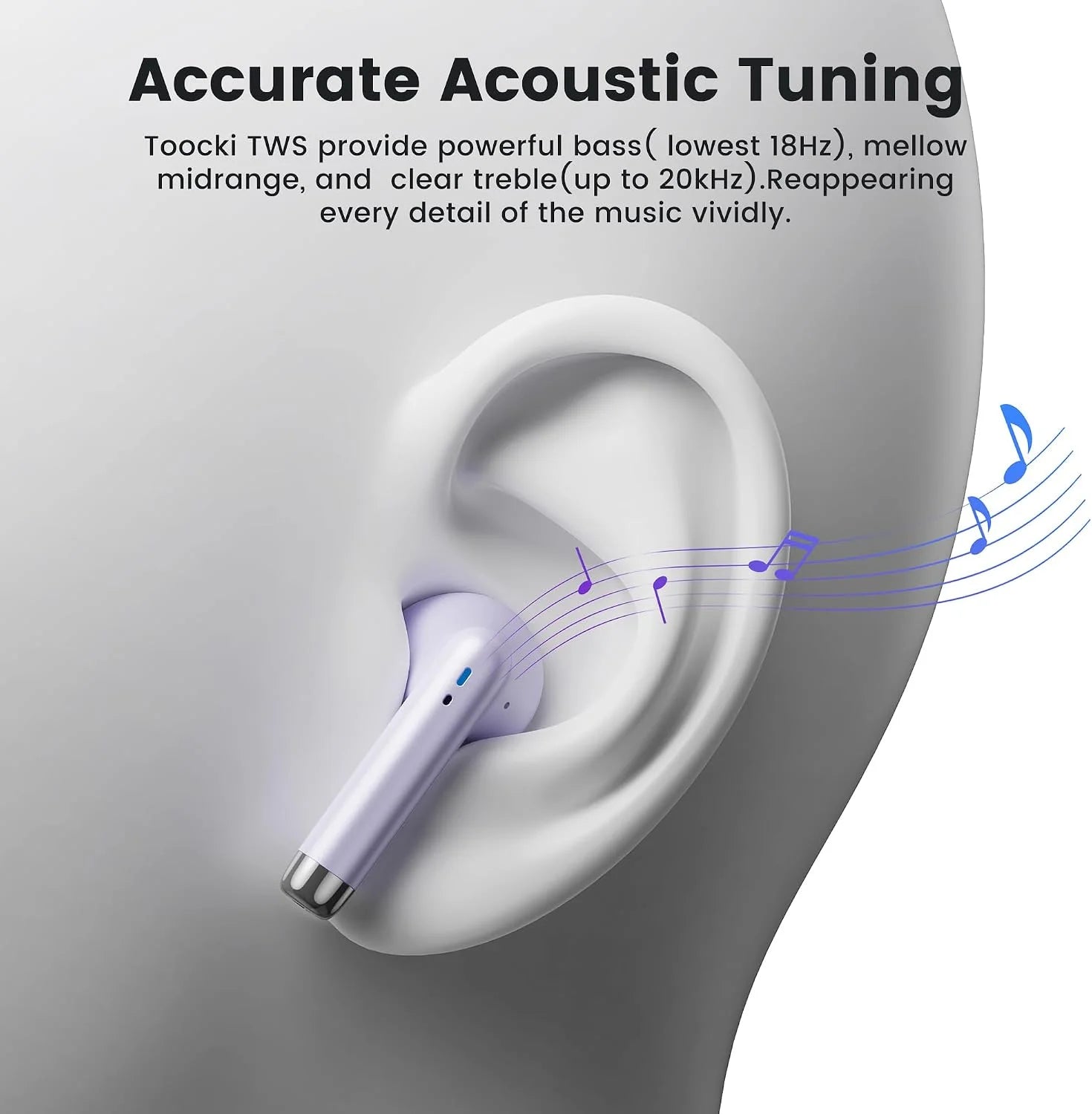 toocki TWS Wireless Bluetooth 5.4 HiFi Stereo - In-Ear Headphones