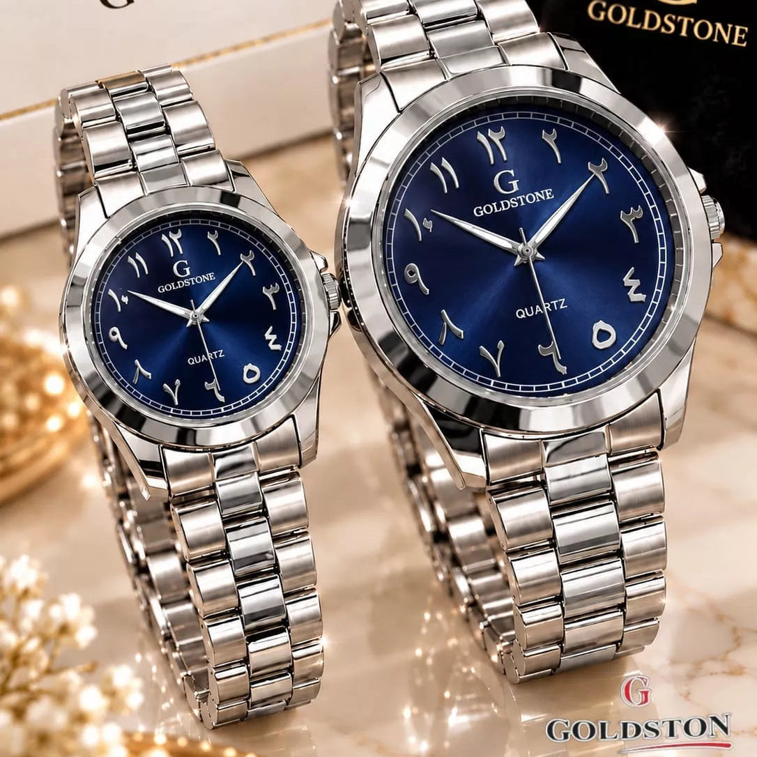 GOLDSTON Pair Set Luxury Watches for Men & Women with Brand Box