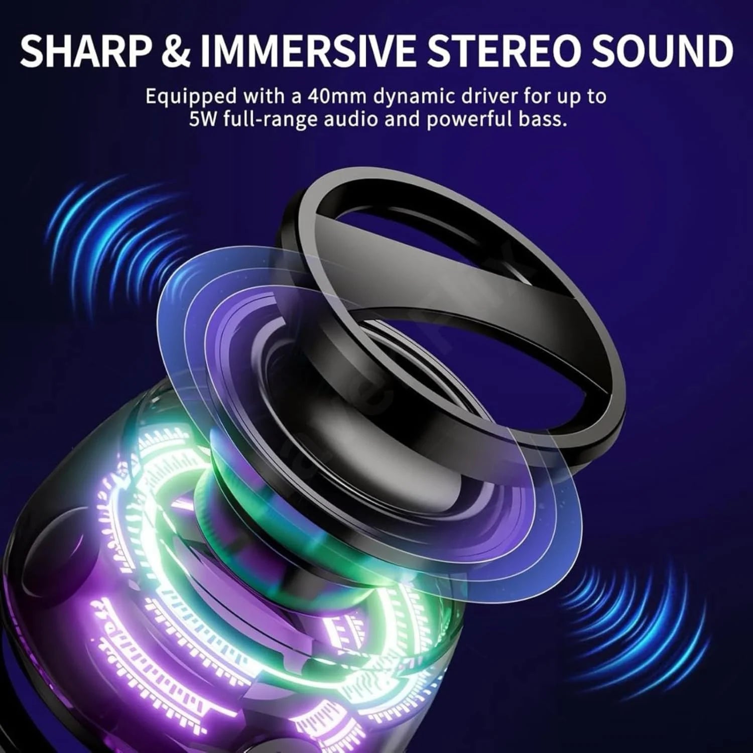 Multifunctional G200 Portable Magnetic Bluetooth Speaker with RGB Light