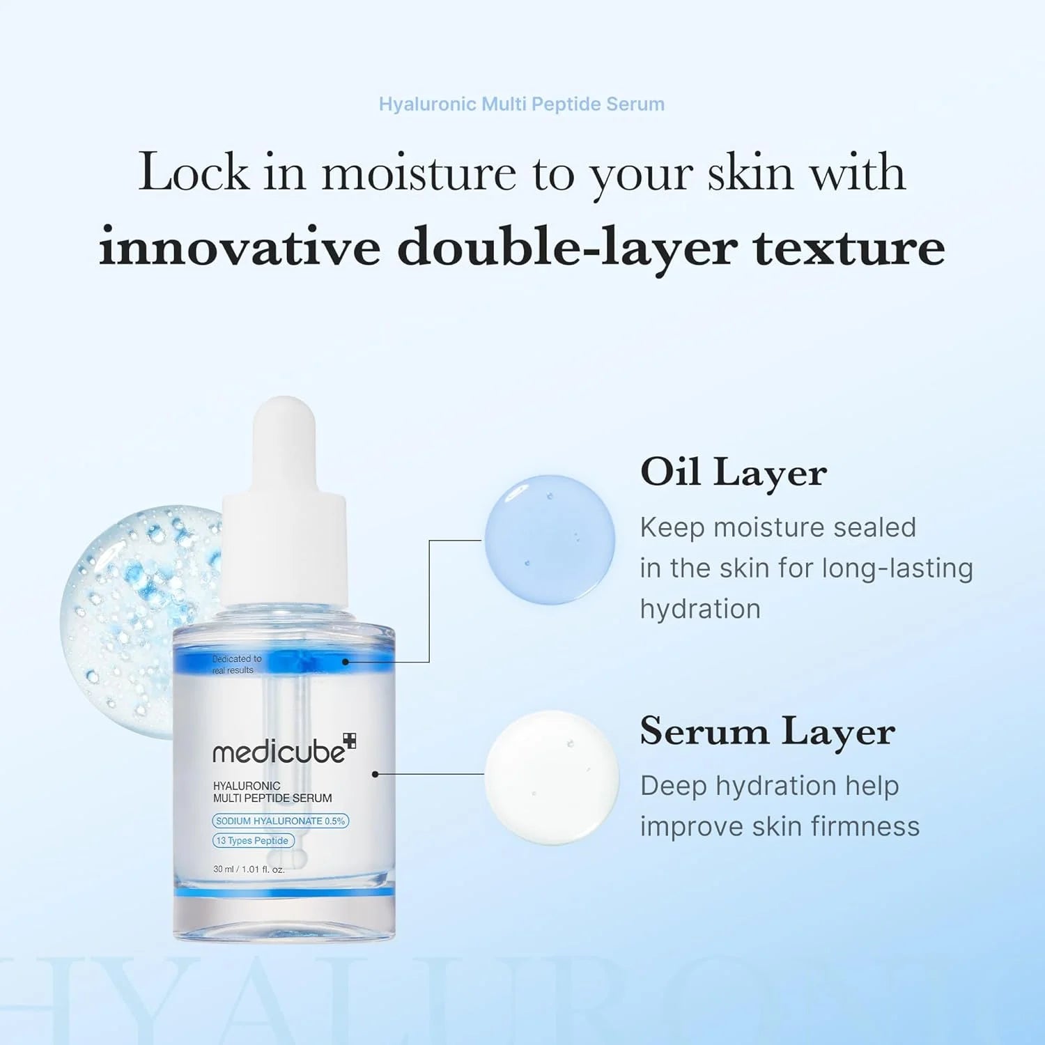 Medicube Hyaluronic Multi Peptide PDRN Serum for Glowing and Soothing - 30ml - Made in Korea