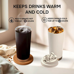 Stainless Steel Vacuum Insulated Cup with Straw - 530ml