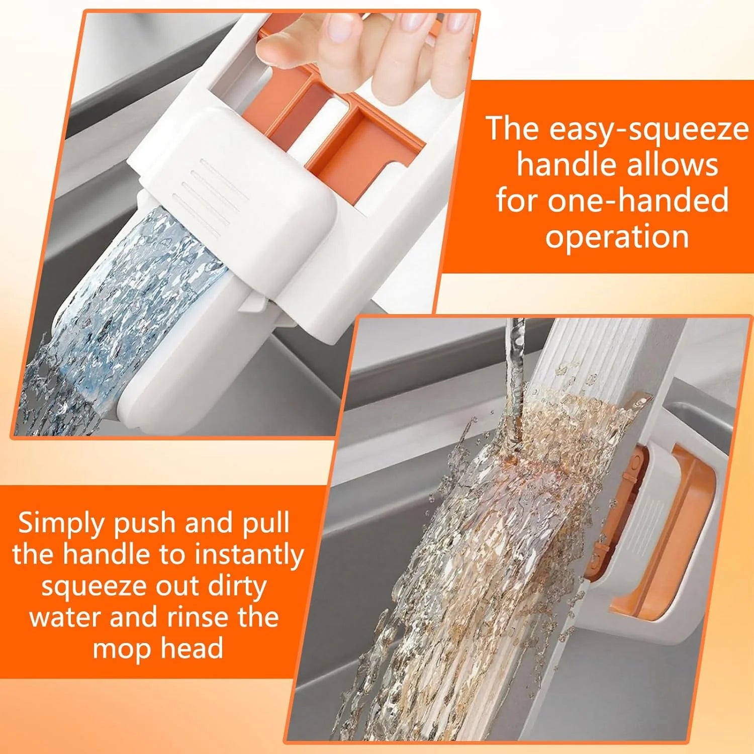 Self Squeezing Mini Mop, Wet and Dry Use Cleaning System
