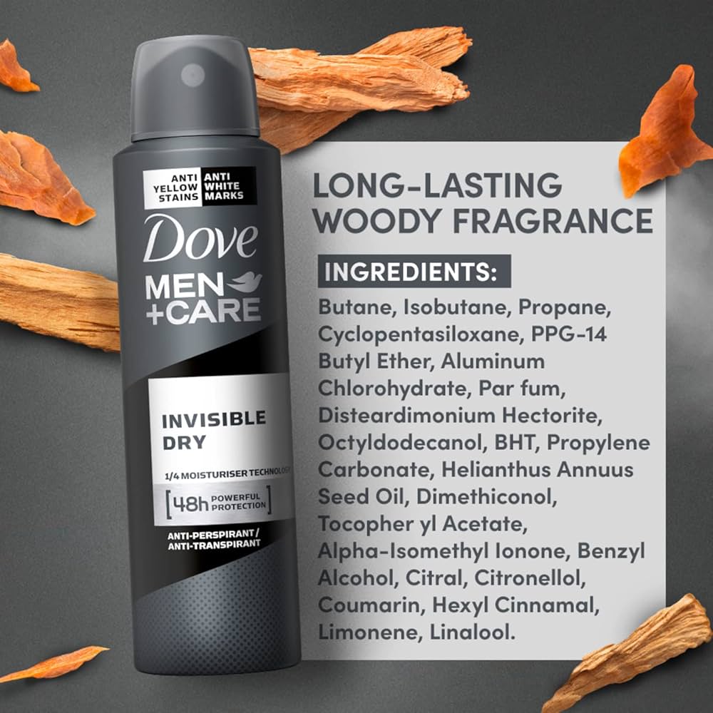 Dove Men+Care Invisible Dry Body Spray - 250ml