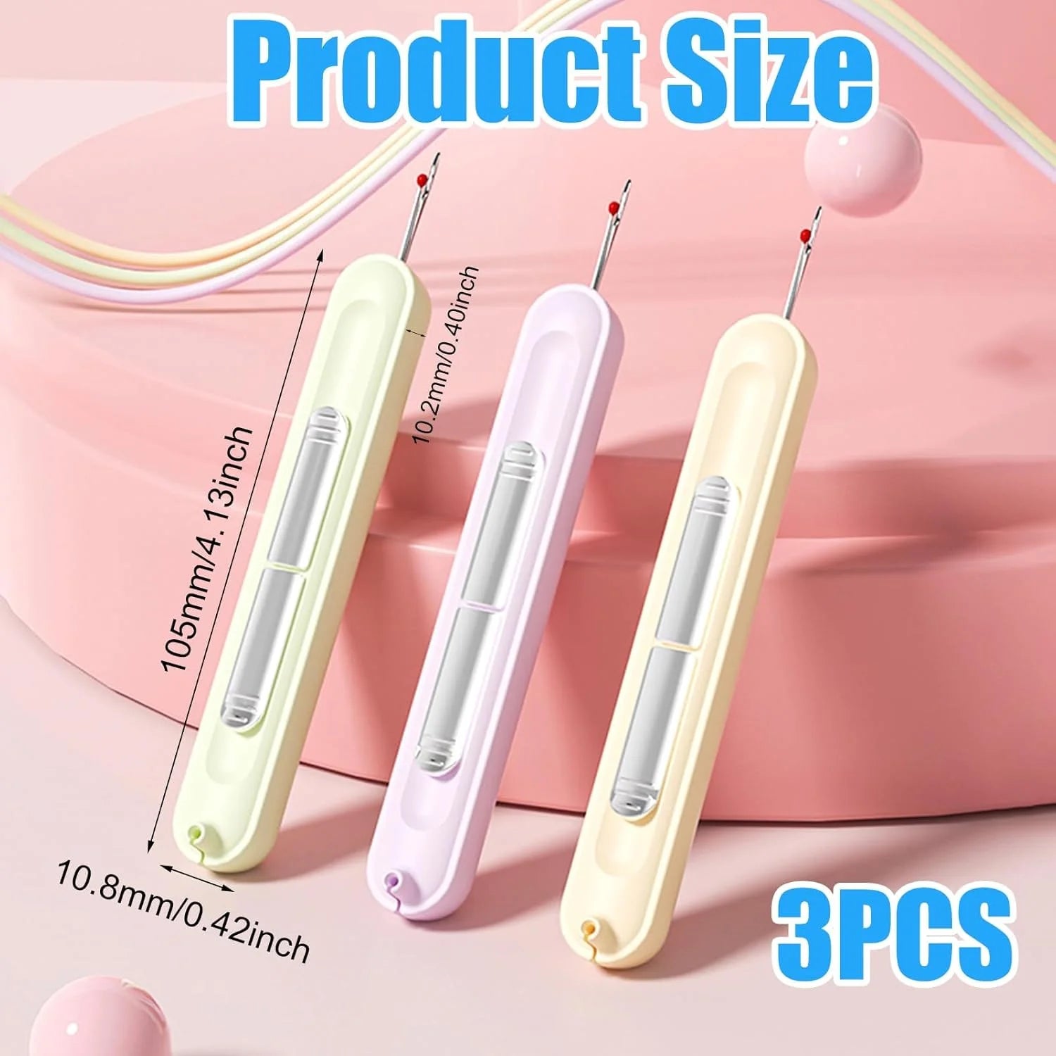 2-in-1 Needle Threader & Seam Ripper Tool for Hand Sewing - Each