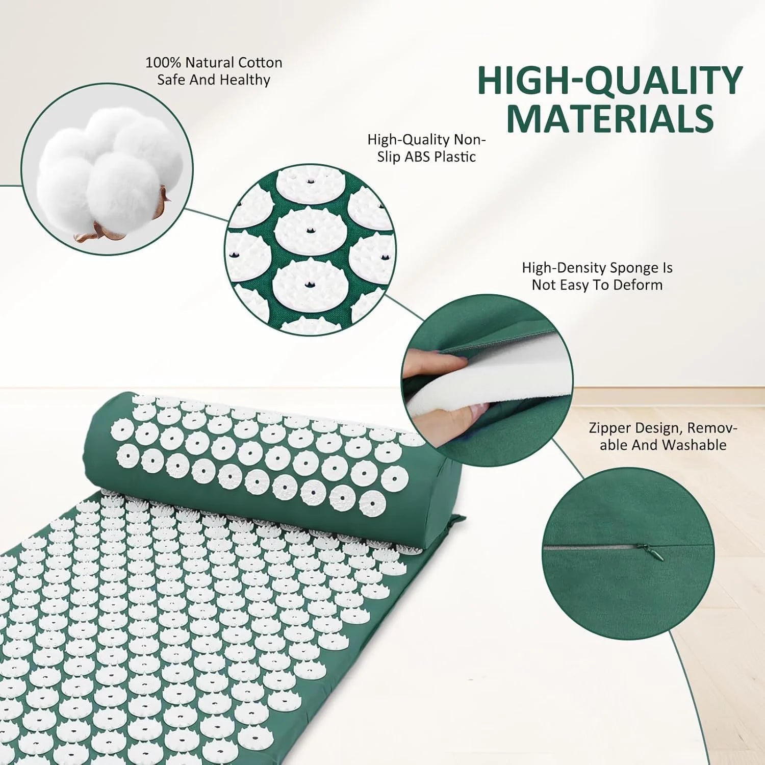 Acupressure Mat and Pillow Set