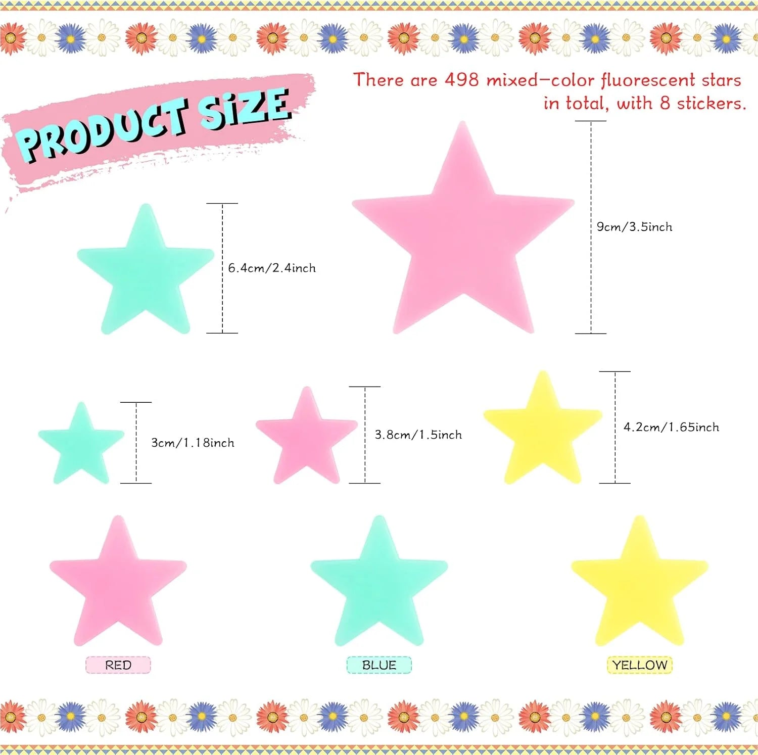 Outus Colorful Glow in The Dark Luminous Stars